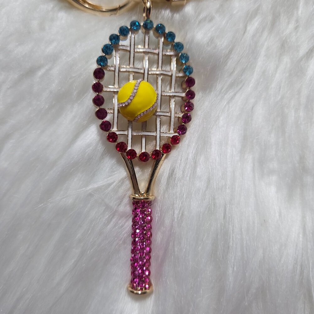 BaubleBar Tennis Racket Keychain - Picture 4 of 6